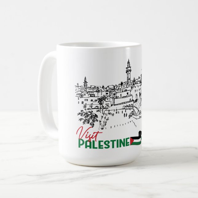 Palestinian Heritage and Hope Coffee Mug (Front Left)