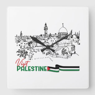 Palestinian Heritage and Hope Square Wall Clock