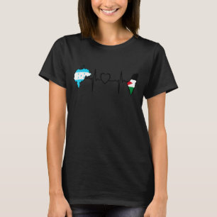 Palestinian Honduras Flag Palestine Honduran Hear T-Shirt