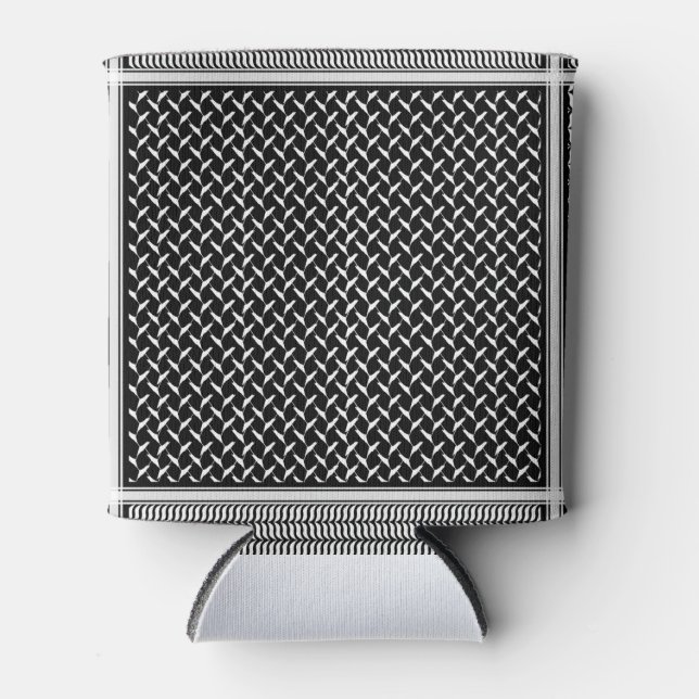 Palestinian Keffiyeh Can Cooler (Front)