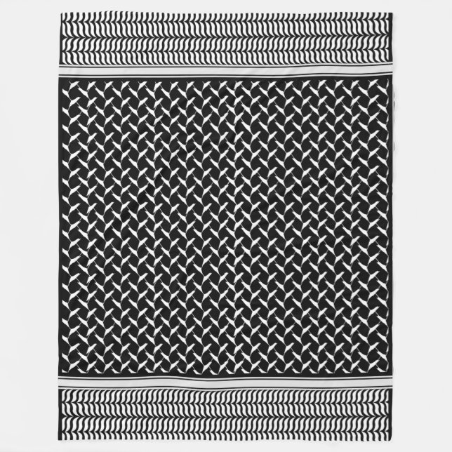 Palestinian Keffiyeh Fleece Blanket (Front)