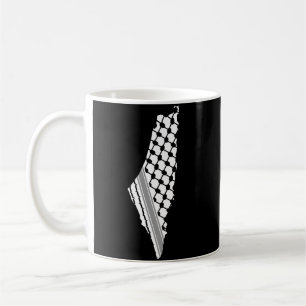 Palestinian keffiyeh, free map of Palestine Kufiya Coffee Mug