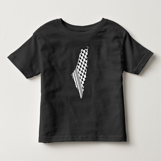 Palestinian keffiyeh, free map of Palestine Kufiya Toddler T-Shirt (Front)