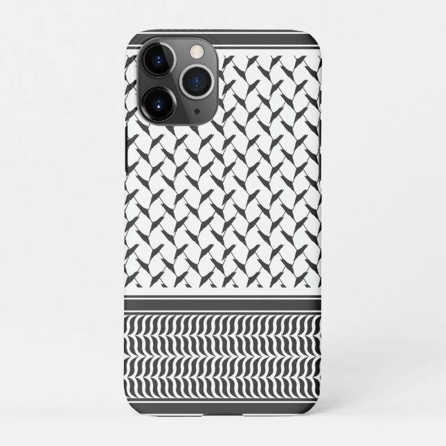 Palestinian keffiyeh  iPhone case (Back)