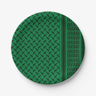 Palestinian keffiyeh Palestine map Pattern Paper Plate