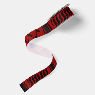 Palestinian keffiyeh Palestine map Pattern Satin Ribbon