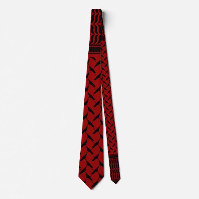 Palestinian keffiyeh | Palestine map Pattern Tie (Front)