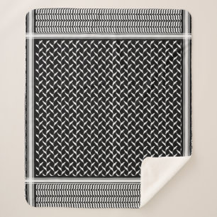 Palestinian Keffiyeh Sherpa Blanket