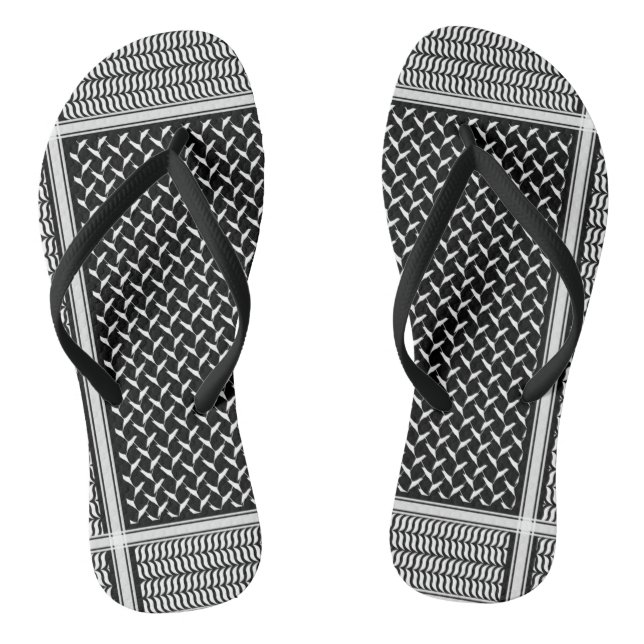 Palestinian Keffiyeh  Thongs (Footbed)