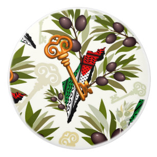 Palestinian Key Symbol of the Right of Return Ceramic Knob