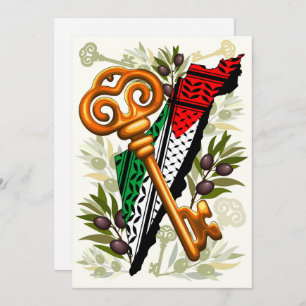 Palestinian Key Symbol of the Right of Return Invitation