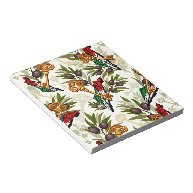 Palestinian Key Symbol of the Right of Return Notepad (Angled)