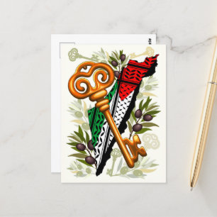 Palestinian Key Symbol of the Right of Return Postcard