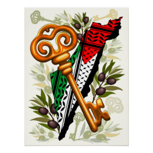 Palestinian Key Symbol of the Right of Return Poster