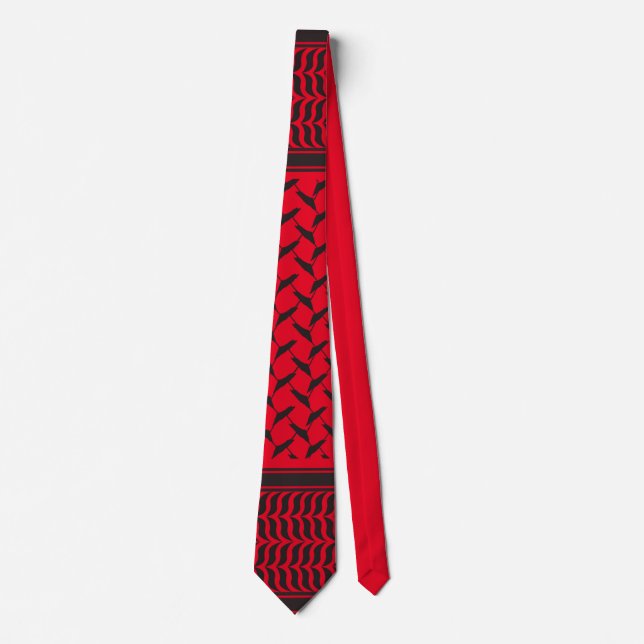 palestinian kuffiya black and red tie (Front)