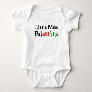 palestinian little miss baby bodysuit