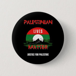 Palestinian Lives S - Justice For Palestine Sticke 6 Cm Round Badge