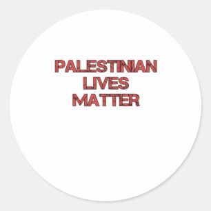 Palestinian Lives Stop Genocide In Palestine Stop  Classic Round Sticker