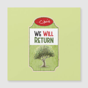 Palestinian Olive Tree: "We will Return"
