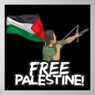 Palestinian Resister kid-flag Palestinians Freedom Poster
