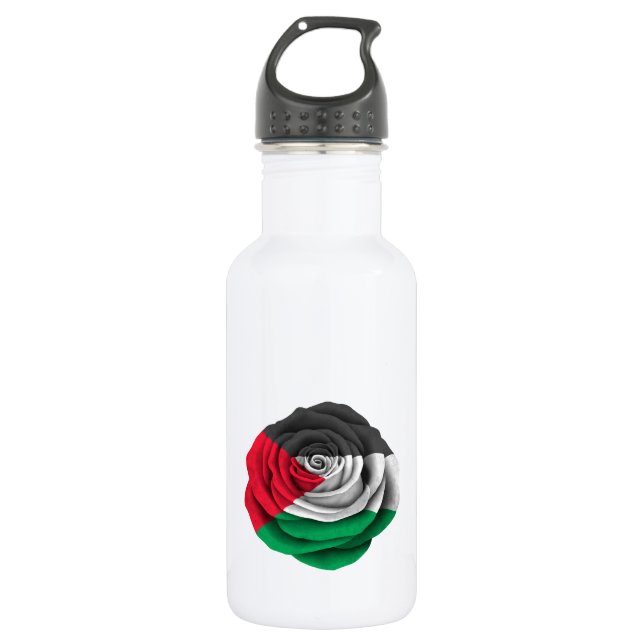 Palestinian Rose Flag 532 Ml Water Bottle (Front)