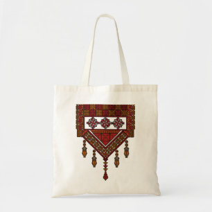 Palestinian Tatreez Cross Stitch Embroidery Art Tote Bag