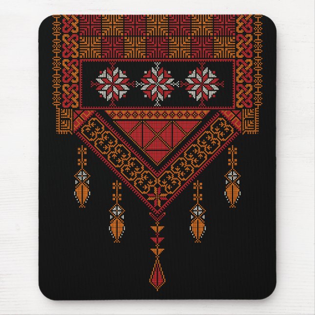 Palestinian Tatreez  Embroidery Art  Mouse Pad (Front)