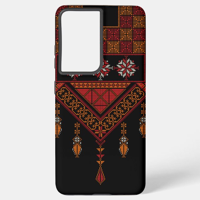 Palestinian Tatreez  Embroidery | palestine Art Samsung Galaxy S21+ Case (Back)