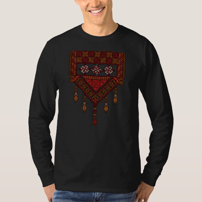 Palestinian Tatreez Embroidery | palestine Art  T-Shirt (Front)