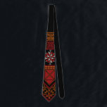 Palestinian Tatreez  Embroidery | palestine Art Tie<br><div class="desc">This is a Palestinian Embroidery Pattern tatreez Traditional palestine clothes 1948 red and yellow Pattern art design For Palestinians, Palestine lovers Pro-Palestinian, or, everyone who supports freedom and justice and fights injustice. To all supporters of the just Palestinian cause. Rise and support the liberation of Palestine and Gaza and the...</div>