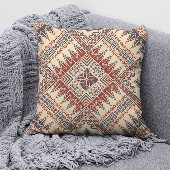 Palestinian Tatreez Fashion Throw Pillow 12 (Creator Uploaded)