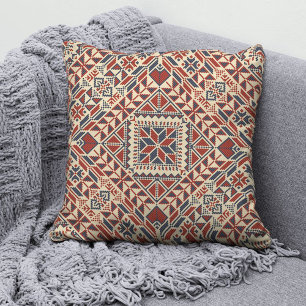 Palestinian Tatreez Fashion Throw Pillow 13