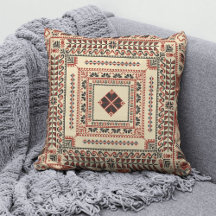 Palestinian Tatreez Fashion Throw Pillow 2