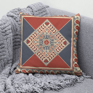 Palestinian Tatreez Fashion Throw Pillow 6