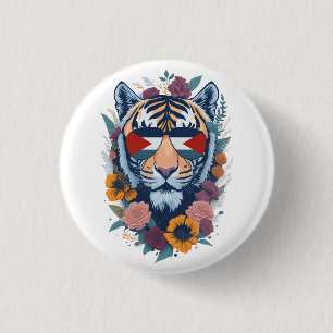 Palestinian tiger - Palestine FLAG  3 Cm Round Badge
