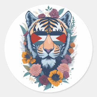 Palestinian tiger - Palestine FLAG  Classic Round Sticker