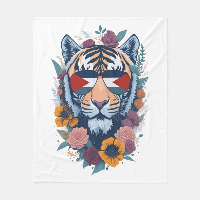 Palestinian tiger - Palestine FLAG Fleece Blanket (Front)