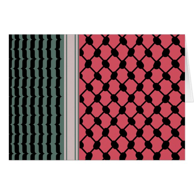 Palestinian watermelon Hatta Keffiyeh Kufiya Folk (Front Horizontal)