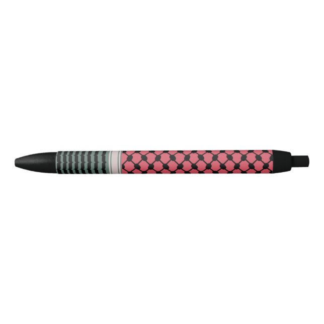 Palestinian watermelon Hatta Keffiyeh Kufiya Folk Black Ink Pen (Front)
