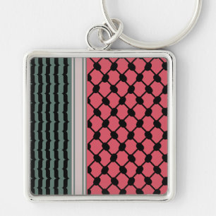 Palestinian watermelon Hatta Keffiyeh Kufiya Folk Key Ring
