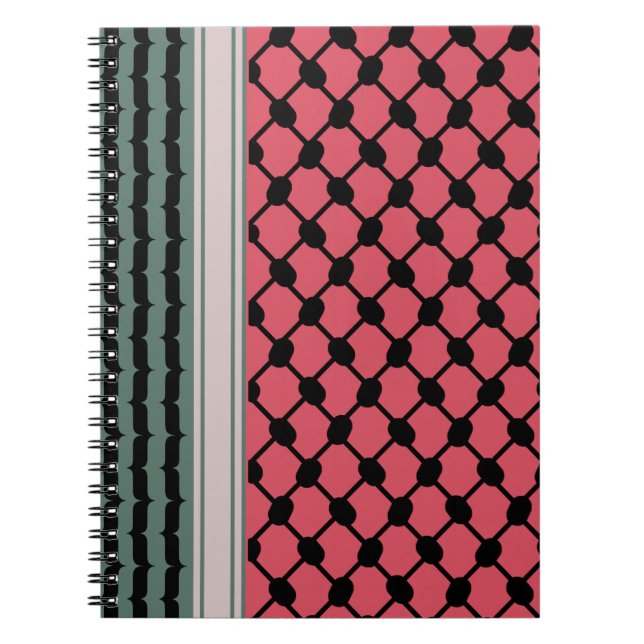 Palestinian watermelon Hatta Keffiyeh Kufiya Folk Notebook (Front)
