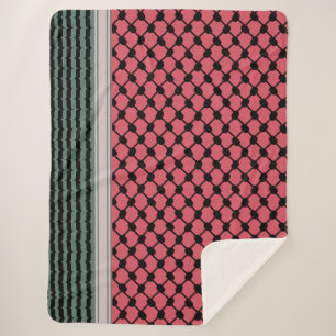 Palestinian watermelon Hatta Keffiyeh Kufiya Folk Sherpa Blanket