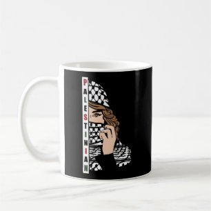 Palestinian With Kufeya Scarf Palestinian Fashion Coffee Mug