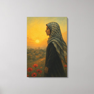 Palestinian Woman of Gaza – Hope and Strength Canvas Print