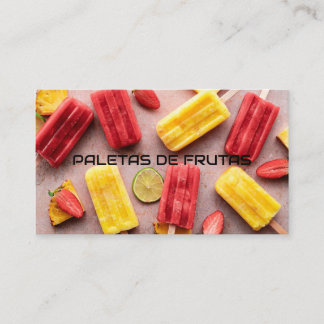 Paletas de frutas business card