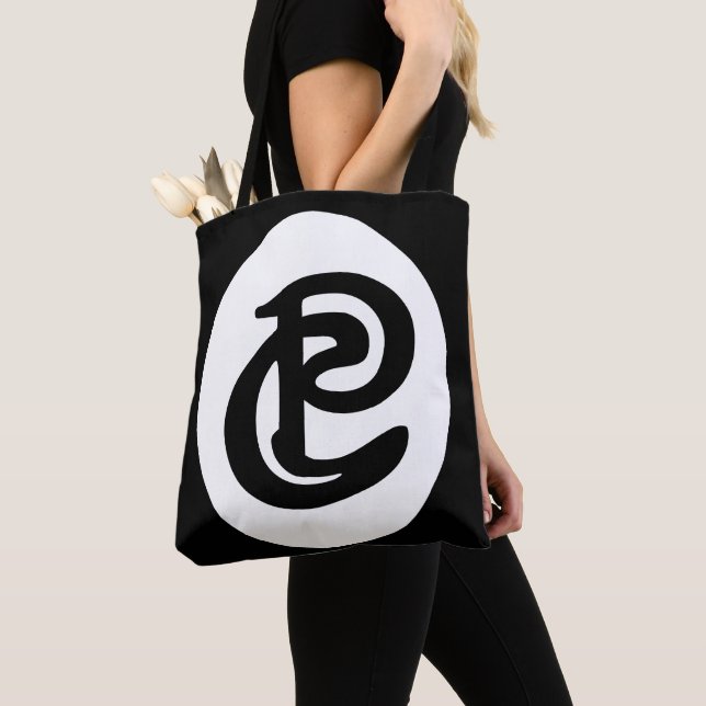 Palette & Chisel Black Logo Tote (Close Up)