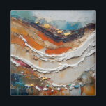 Palette knife painting heavily plaster in textile magnet<br><div class="desc">Palette knife painting heavily plaster in textile,  canvas art,  wall decor</div>