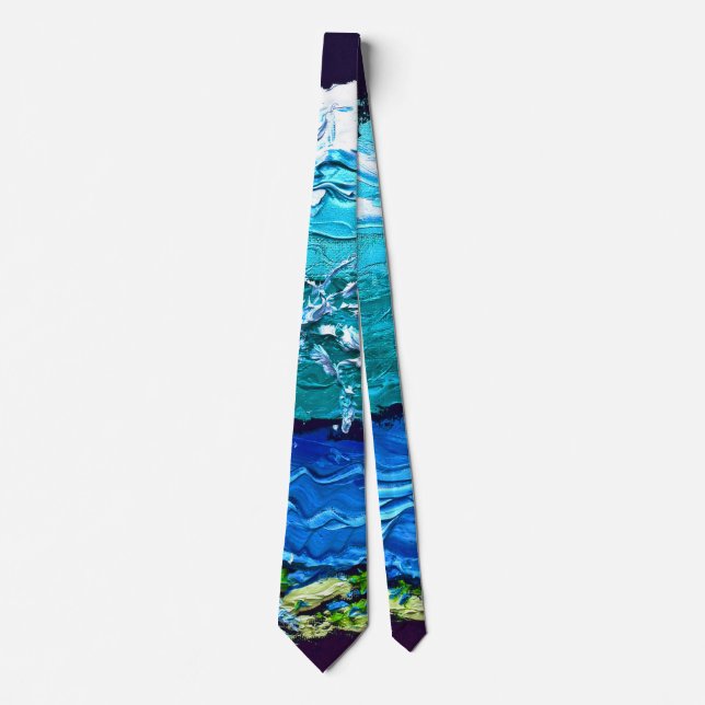 “Palette Knife Shoreline” Tie (Front)