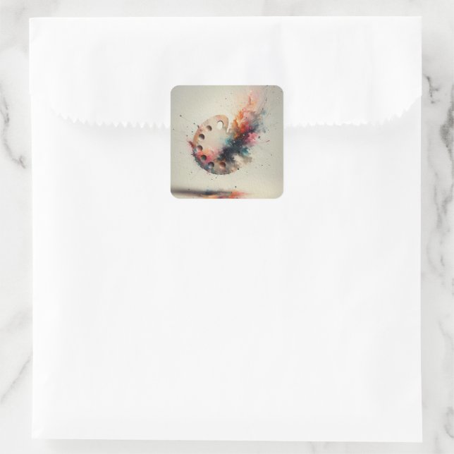 Palette of Creation  Square Sticker (Bag)