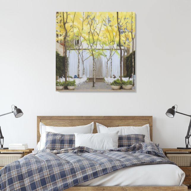 Paley Park Canvas Print (Insitu(Bedroom))